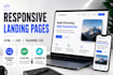 build a responsive HTML CSS tailwind CSS landing page