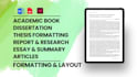 thesis formatting dissertation editng apa mla paper research, reports, journal