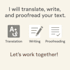 handle writing, translation, and editing