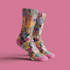 draw a custom and pattern socks design