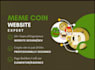 develop meme coin website, pepe website, crypto website, meme token website