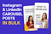 design brand ready instagram and linkedin carousel posts in bulk