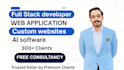 be your custom ai software, full stack ai web application and software developer