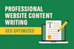 write professional website content for your homepage and about page