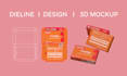 create custom box packaging dieline with packaging box design and 3d mockup