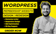 build wordpress membership website or subscription website with elementor divi