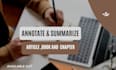 annotate and summarize your book and chapter