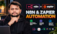 build smart n8n ai agent, n8n automation, zapier automation for you