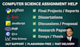do computer science assigned, python, java, javascript, php, c cpp, data science