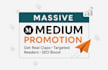 massive medium article promotion