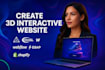 create 3d website webgl, threejs custom ai chat bot scrolling animation parallax