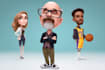 draw full body big head cartoon caricature