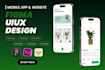 design mobile app UI UX with wireframe and prototype