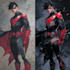 drawing custom superhero character in action