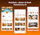 create modern food delivery app UI