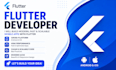 develop a professional custom flutter app for android and ios