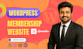 build wordpress membership website, subscription website