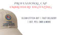 digitize your logo for cap embroidery with clean stitchout