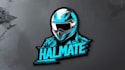 creative bike halmate mascot logo