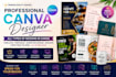 design professional canva templates, social media posts, flyers, brochure