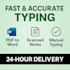 fast typing of handwritten notes, scanned docs to word