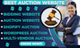 make a bidding, listing and a multivendor auction website