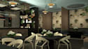 buildup 3d bar interior rendering, coffee shop, cafe,3d restaurant visualization