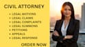 draft legal complaints, petitions, motions, lawsuit, letters and court documents