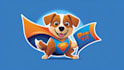 design dog training mascot logo with express delivery