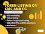 do coin listing, token listing, ico, on coingecko, coinmarketcap, pancakeswap