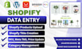 do shopify product listing and shopify data entry