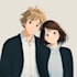 draw a cute anime couple illustration