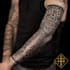create sleeve tattoo design in geometric style