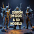 create custom skyrim mods, fallout 4 mods, sfm mods, 3d models and game asset