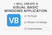 create, fix, or design visual basic windows apps and forms