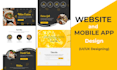 design webiste and mobile app interface UI and UX