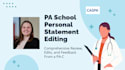 edit your personal statement for pa school applications