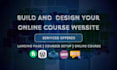 create a professional online course website on thinkific, wordpress, kajabi