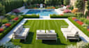 design frontyard, backyard, pool, patio as a landscape architect