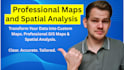 create professional gis maps and analysis in arcgis, qgis, python