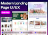 create a professional landing page UI UX design in figma