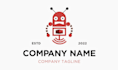design modern robot logo