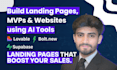 build websites and mvps using lovable, bolt new and supabase
