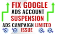 unlock suspended google ads account, fix serving restriction and bov issue