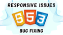 fix javascript errors, HTML CSS bugs, and responsive issues
