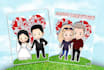 do a valentines greeting card caricature