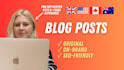 write blog posts that bring in traffic to your website