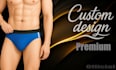 design bold anime style mens underwear with tech pack