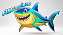 design shark mascot logo with express delivery