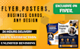 design stylish  flyer and posters just in 24 hours